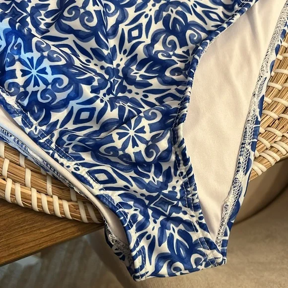 Maar Blue Patterned Swimsuit